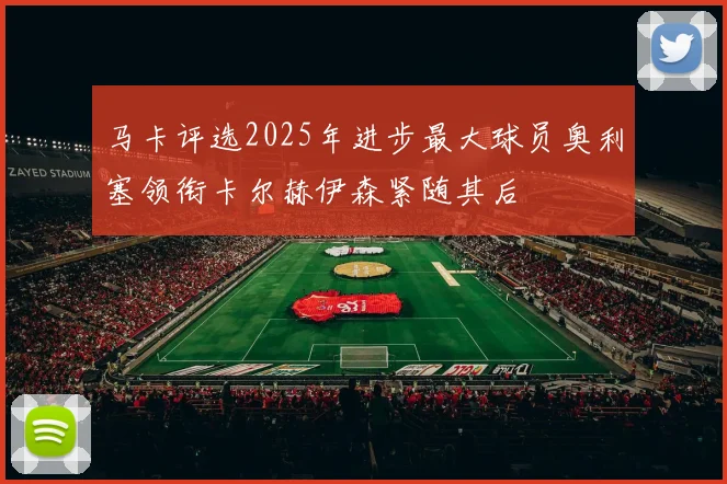 马卡评选2025年进步最大球员奥利塞领衔卡尔赫伊森紧随其后